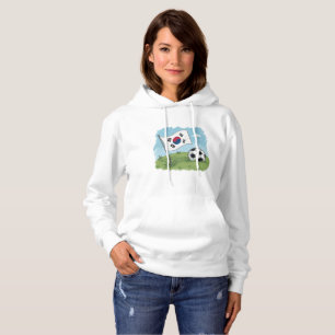 South Korea flag and soccer ball Hoodie