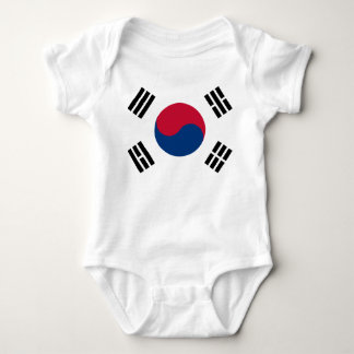 South Korea Flag Baby Bodysuit