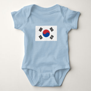 South Korea Flag Baby Bodysuit