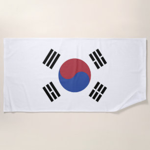 South Korea flag Beach Towel