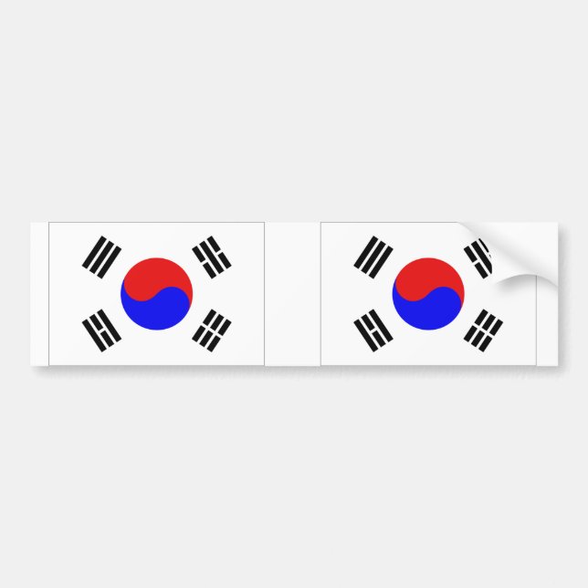 South Korea flag Bumper Sticker (Front)