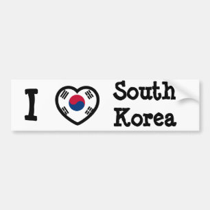 South Korea Flag Bumper Sticker