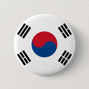South Korea Flag Button