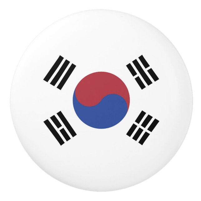South Korea flag Ceramic Knob (Front)
