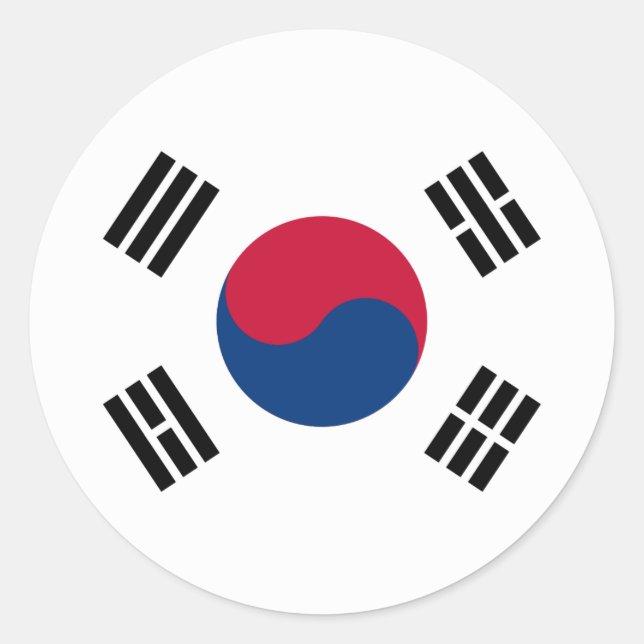 South Korea flag Classic Round Sticker (Front)