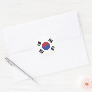South Korea flag Classic Round Sticker