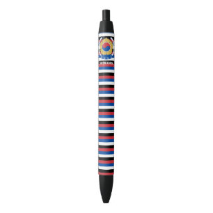 South Korea Flag Cute Patriotic Black Ink Pen