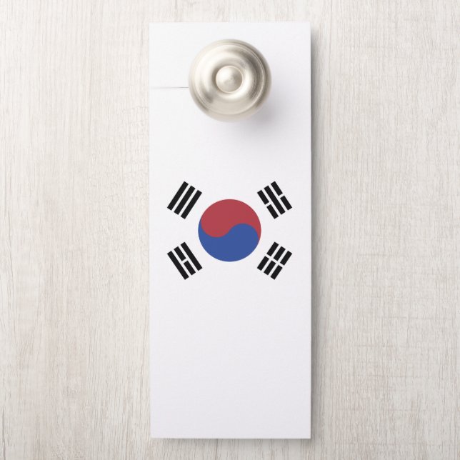 South Korea flag Door Hanger (On Knob)