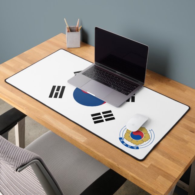 South Korea flag-Emblem Desk Mat (Office 2)