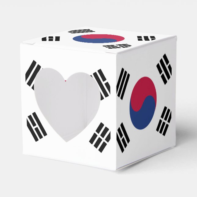 South Korea Flag Emblem Favour Box (Front Side)