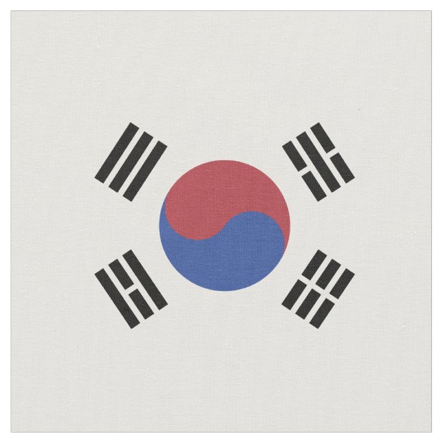 South Korea flag Fabric (Close Up)