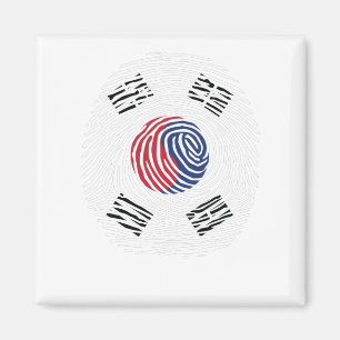 South korea flag fingerprint magnet