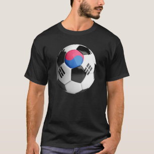 South Korea Flag Football Soccer Ball T-Shirt