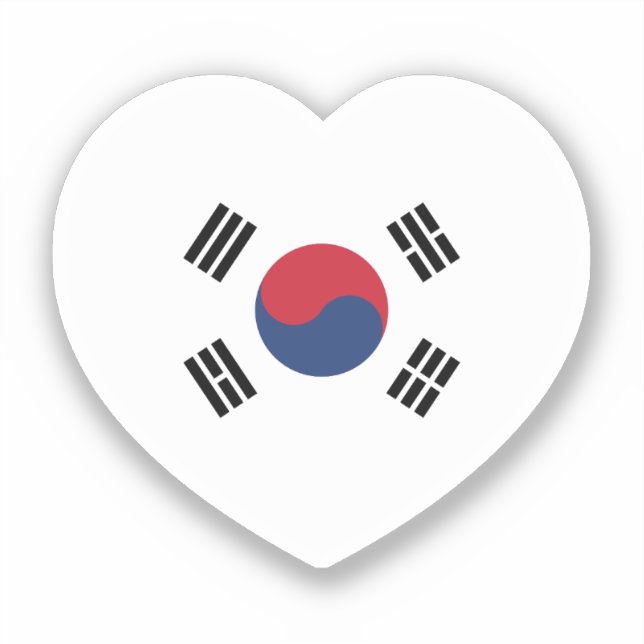 South Korea Flag Heart (Front)