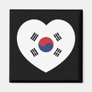 South Korea Flag Heart Magnet