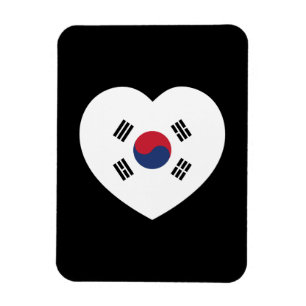 South Korea Flag Heart Magnet