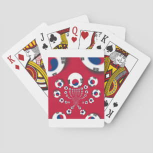 South Korea Flag Kaleidoscope Art Print Playing Cards