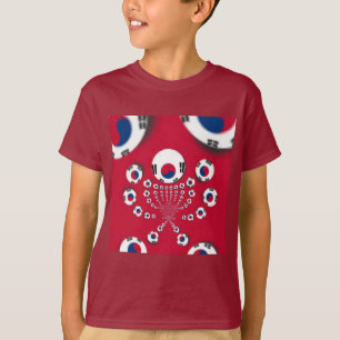 South Korea Flag Kaleidoscope Art Print T-Shirt