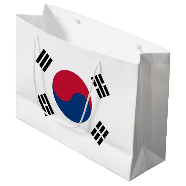 South Korea Flag Large Gift Bag (Front Angled)