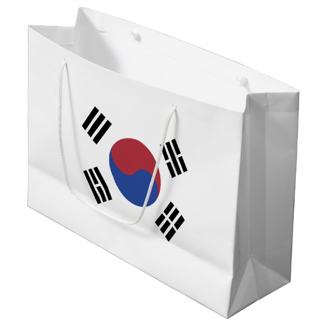 South Korea flag Large Gift Bag (Front Angled)
