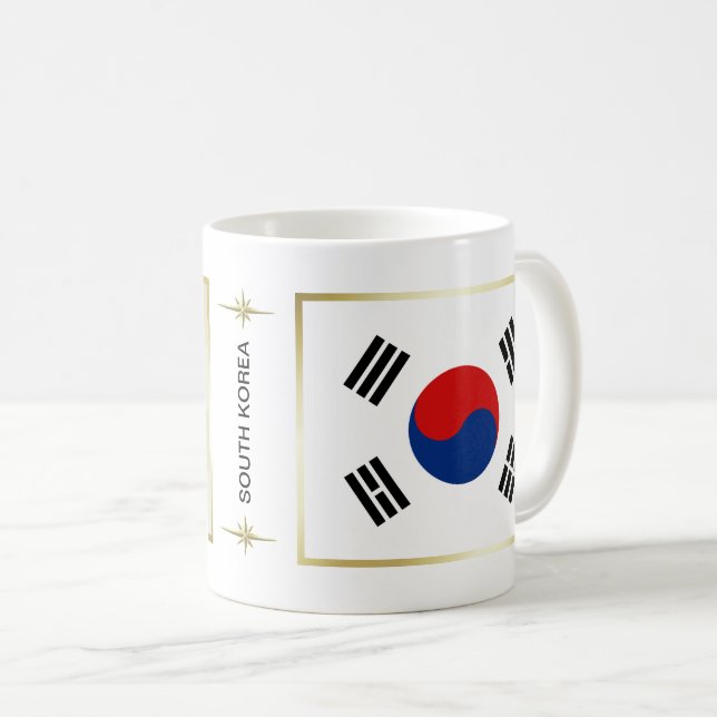 South Korea Flag + Map Mug (Front Right)