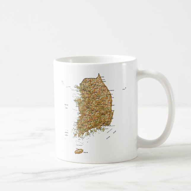 South Korea Flag ~ Map Mug (Right)