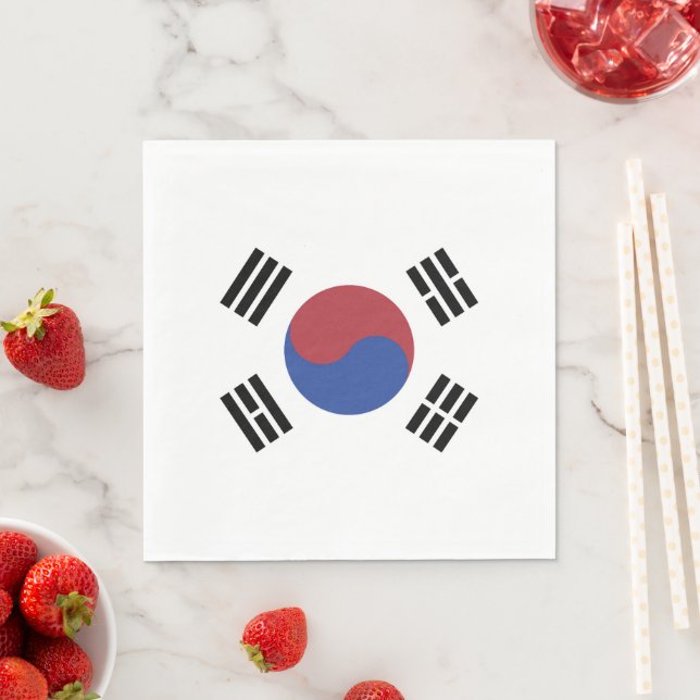 South Korea flag Napkin (Insitu)