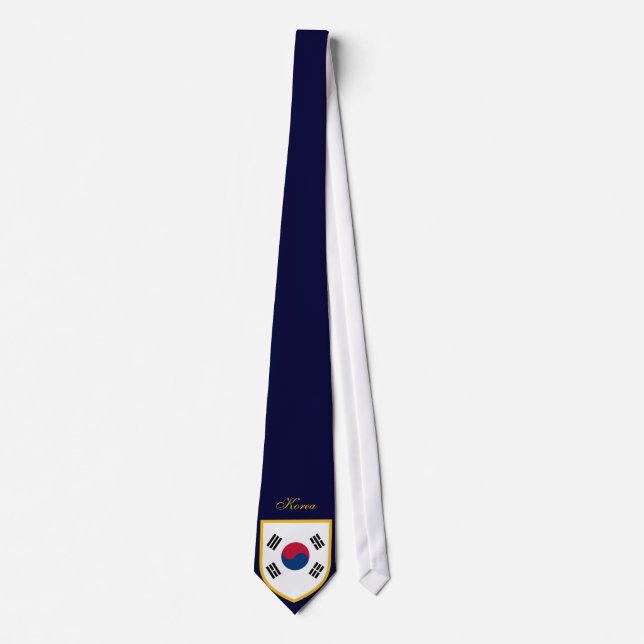  South Korea Flag Neck Tie Personalised (Front)