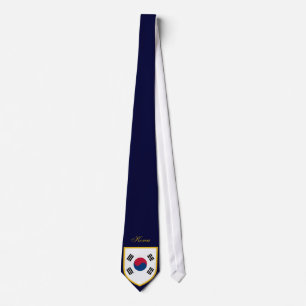  South Korea Flag Neck Tie Personalized