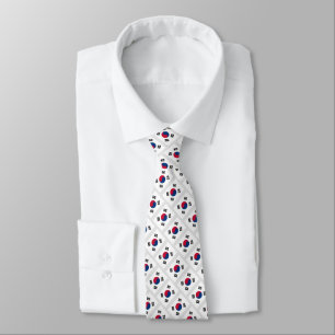 South Korea flag pattern neck tie