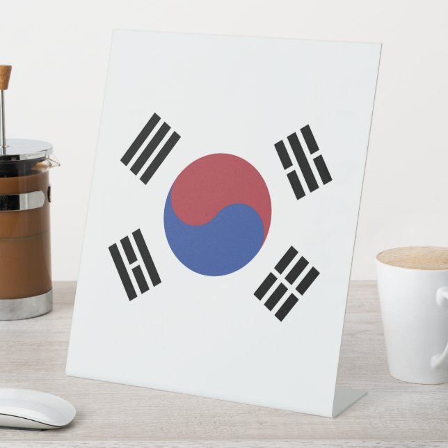 South Korea flag Pedestal Sign (In SItu)