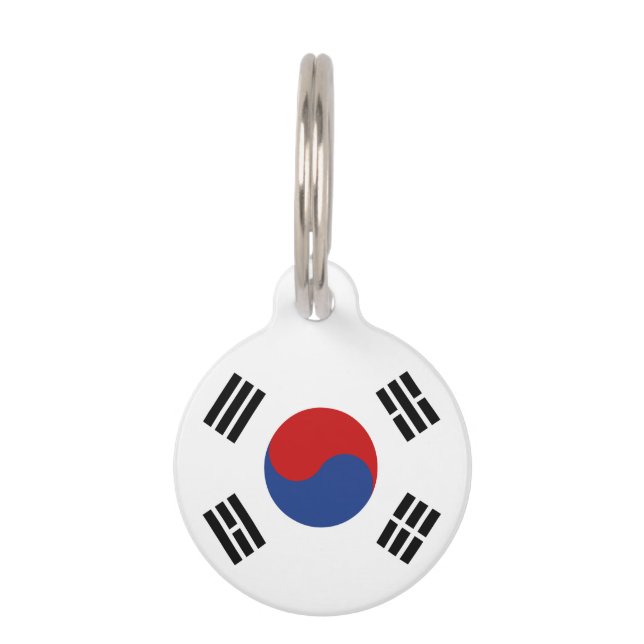 South Korea Flag Pet Tag (Back)