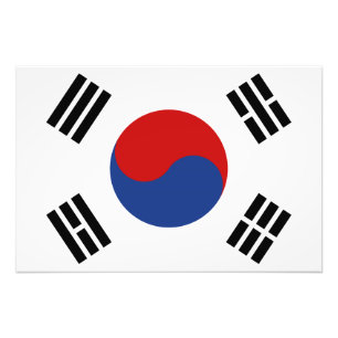 South Korea Flag Photo Print