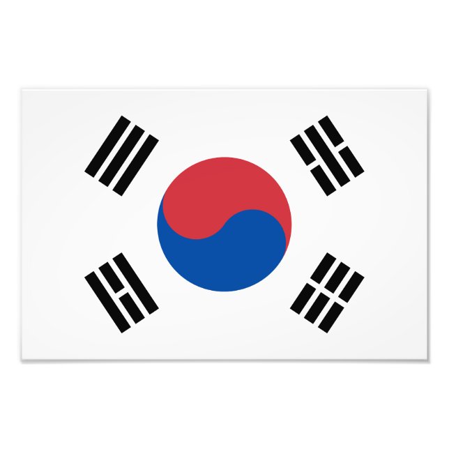 South Korea Flag Photo Print (Front)