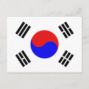South Korea Flag Postcard