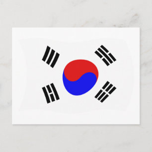South Korea Flag Postcard