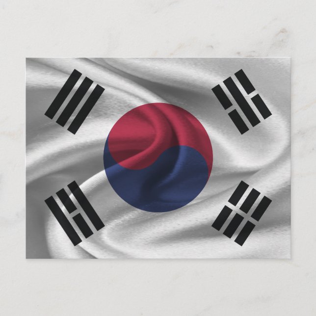 South Korea Flag Postcard (Front)