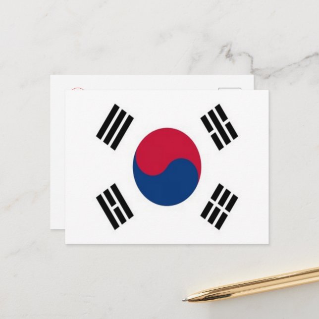 South Korea - Flag - Postcard (Front/Back In Situ)