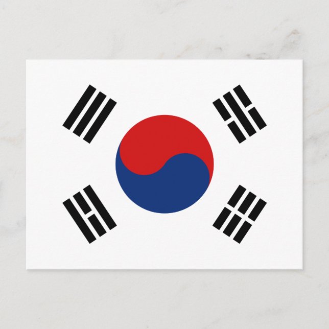 South Korea Flag Postcard (Front)