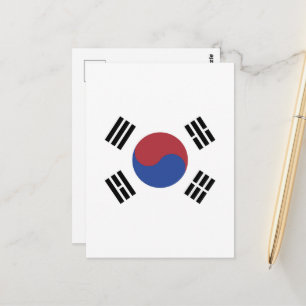 South Korea flag Postcard