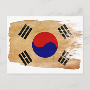 South Korea Flag Postcards