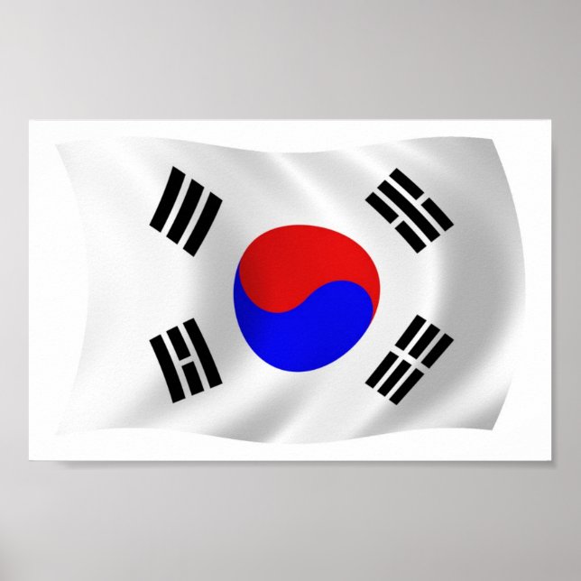 South Korea Flag Poster Print (Front)
