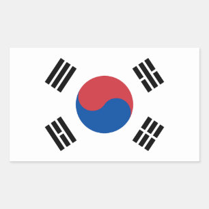 South Korea Flag Rectangular Sticker