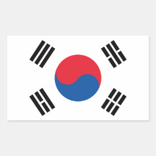South Korea Flag Rectangular Sticker