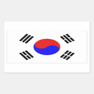 South Korea Flag Rectangular Sticker
