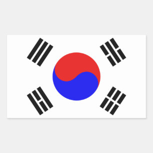 South Korea Flag Rectangular Sticker