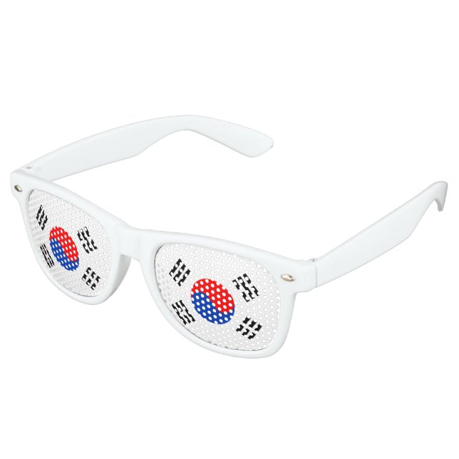 South Korea Flag Retro Sunglasses (Angled)