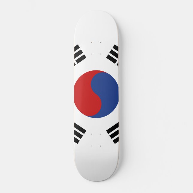 South Korea Flag Skateboard (Front)