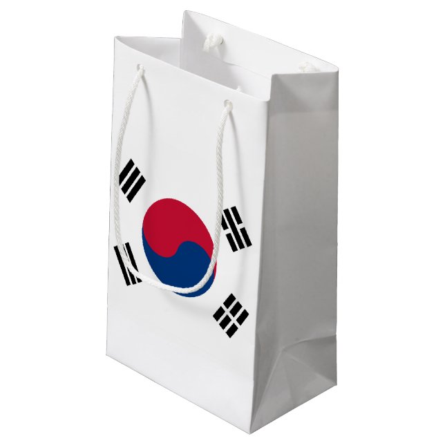 South Korea Flag Small Gift Bag (Back Angled)