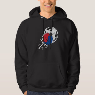 South Korea Flag Soccer Ball Football Fan Men Wome Hoodie
